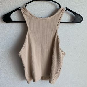 tan halter tank top